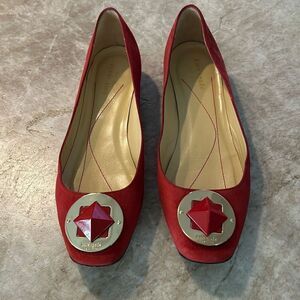 KATE SPADE Red Ballet Flats Size 9